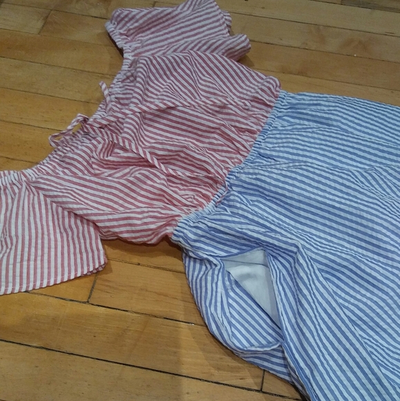 UO Colourblock Midi Dress Sz XS - Picture 2 of 4